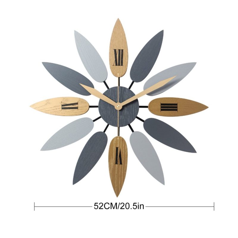 horloge murale design nordique bleu 50 cm
