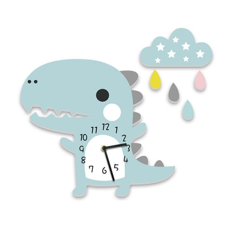 horloge murale enfant bleu
