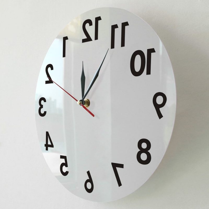 horloge murale inversee pour votre mur