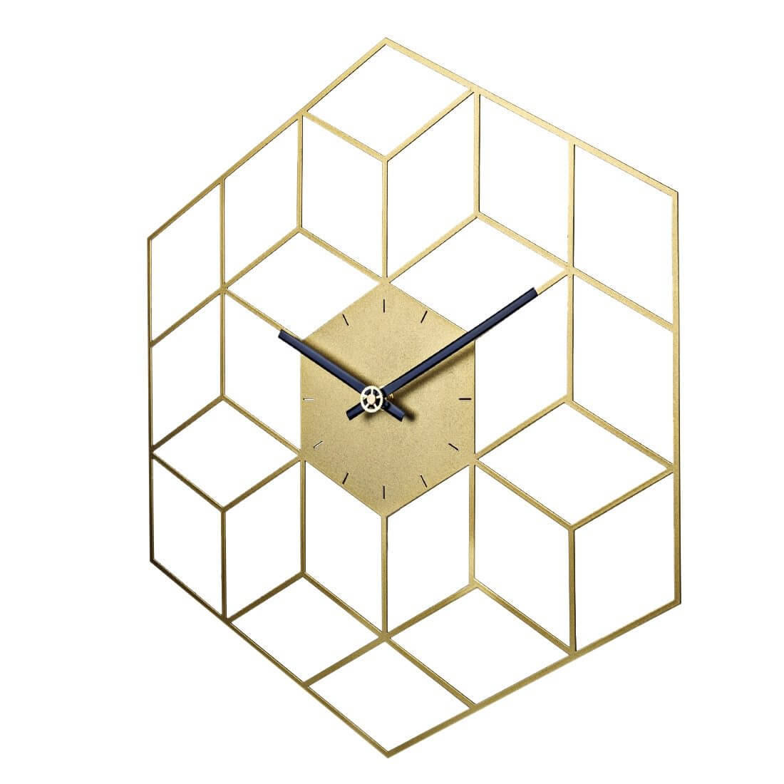 horloge-murale-scandinave-carre-3d-doree horloge murale scandinave carre 3d doree