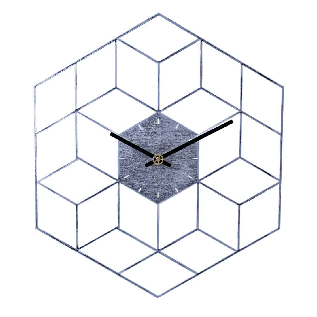 horloge-murale-scandinave-carre-3d-grise horloge murale scandinave carre 3d grise