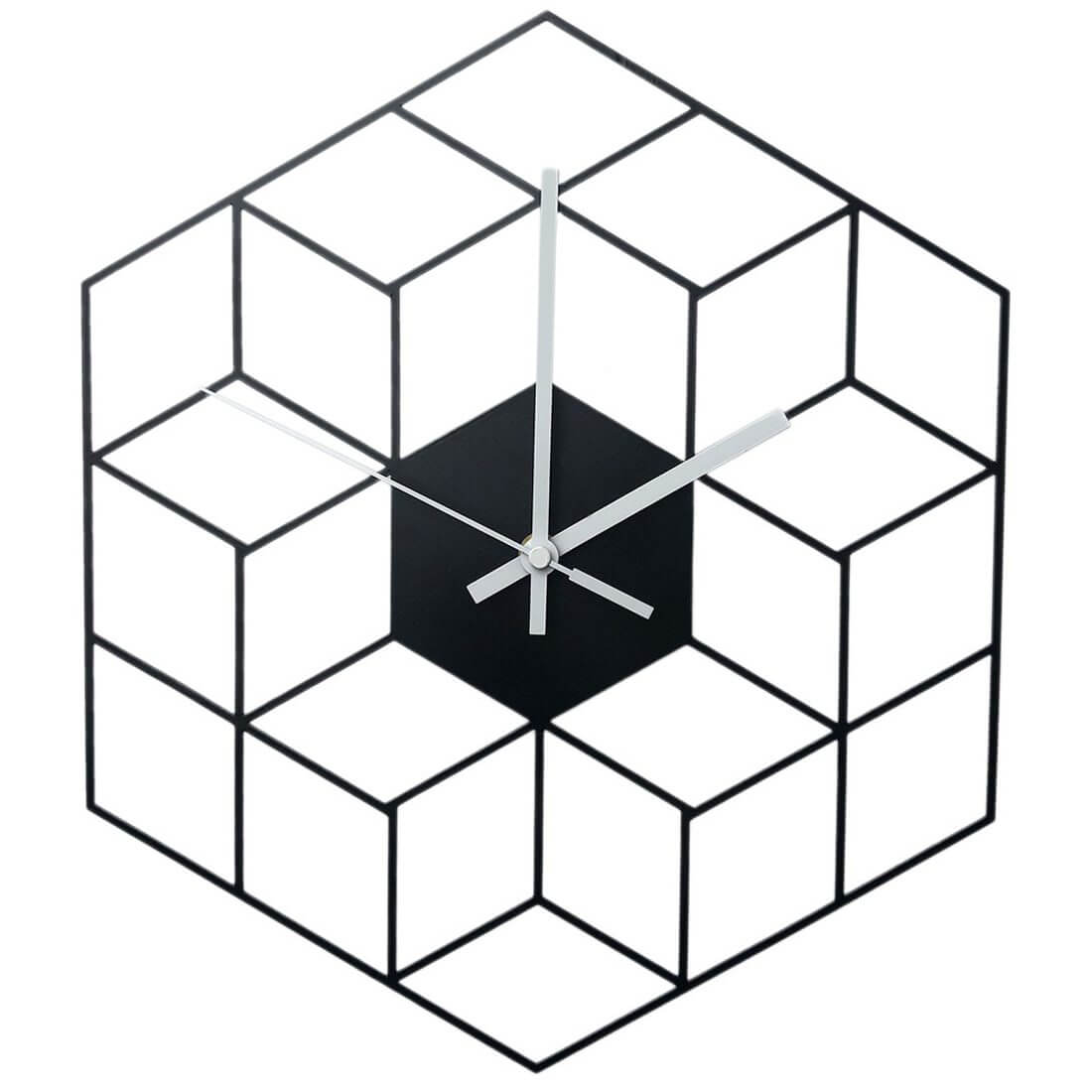 horloge-murale-scandinave-carre-3d-noir horloge murale scandinave carre 3d noir