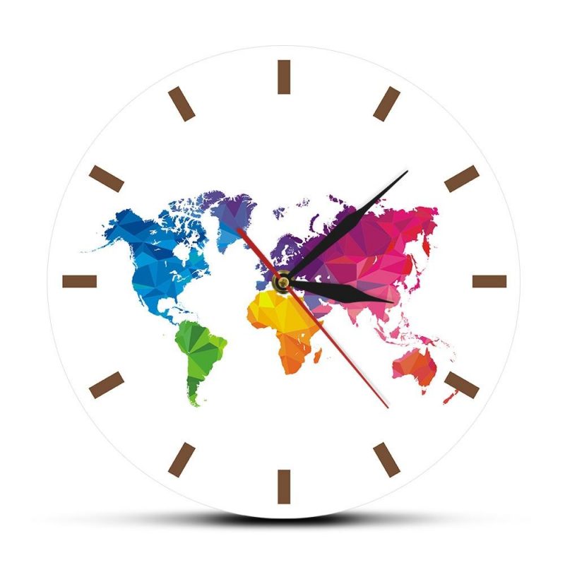 horloge originale carte du monde 22