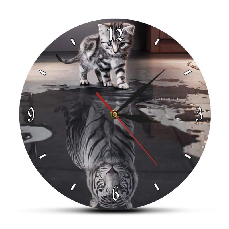 horloge originale chat tigre 29