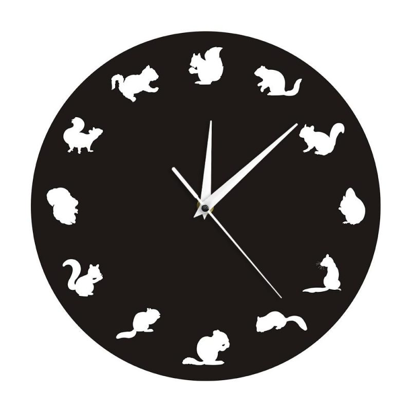horloge originale ecureil des bois 55