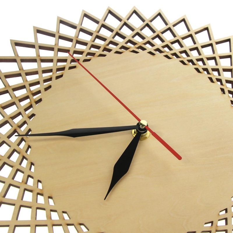 horloge scandinave bois design cadran