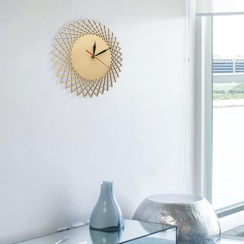 horloge scandinave bois design cuisine