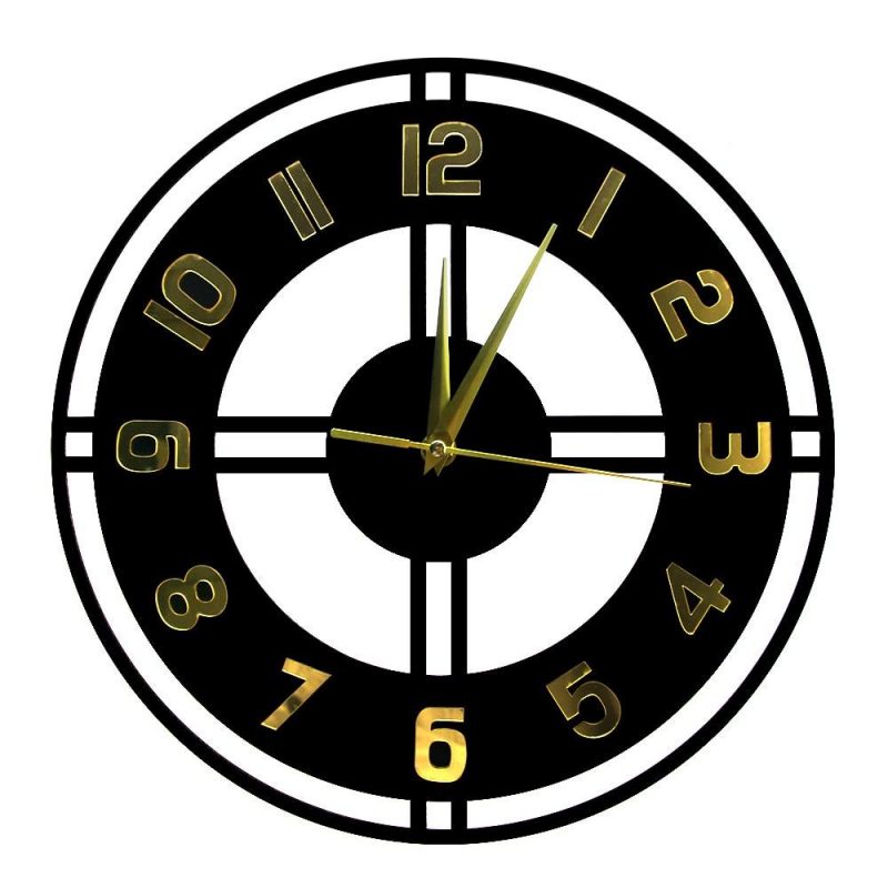 horloge steampunk rustique noir dore 3
