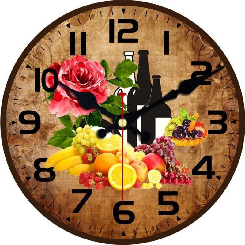 horloge vintage fruits 4