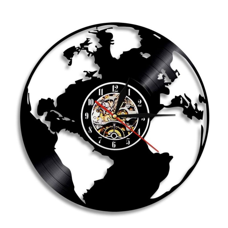 horloge vinyle continent