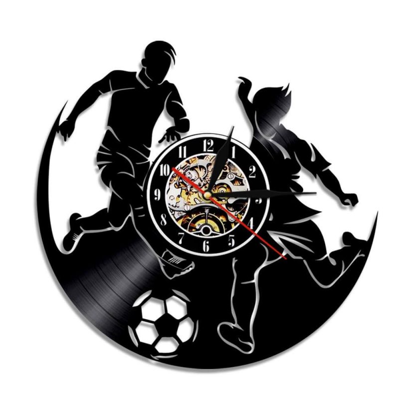 horloge vinyle football