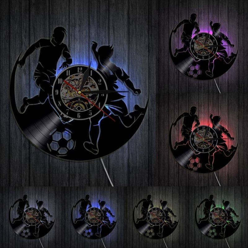 horloge vinyle football LED