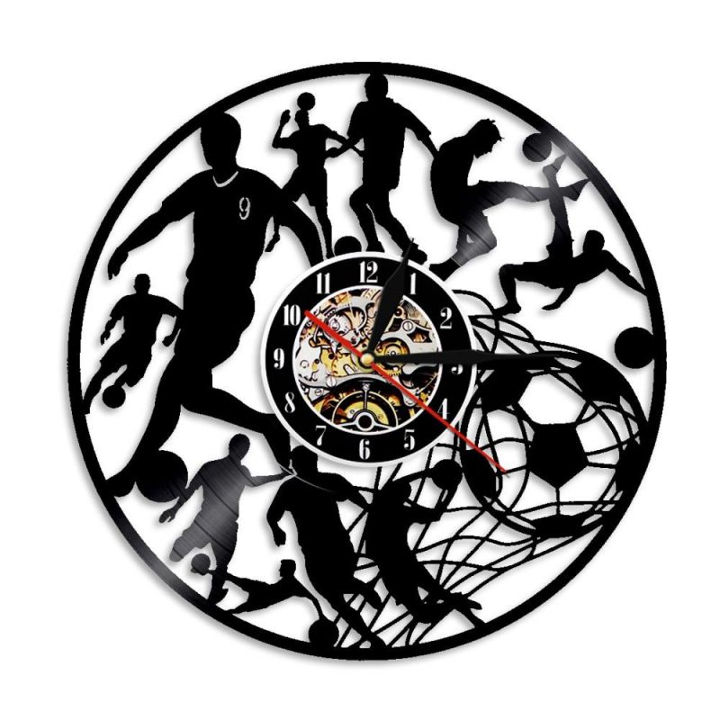 horloge vinyle joueur de football 3