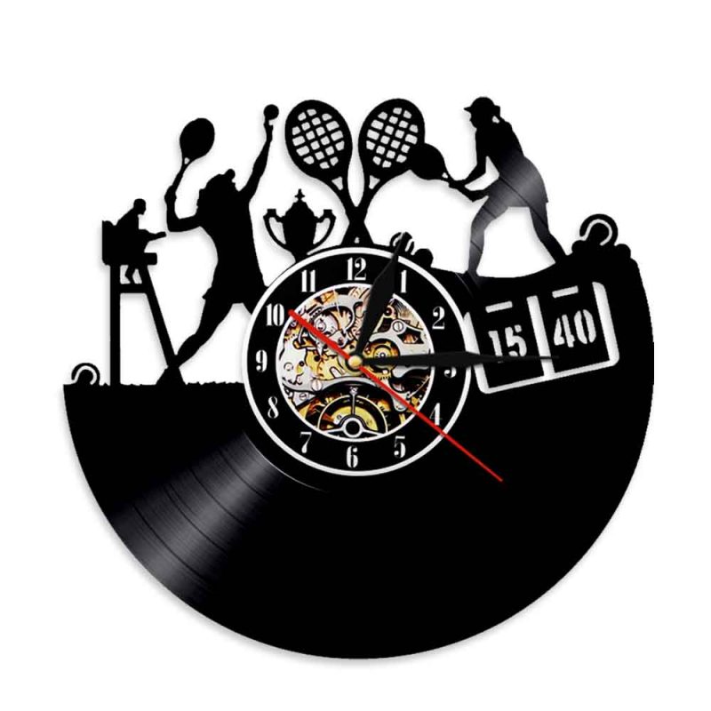 horloge vinyle joueuses de tennis 2