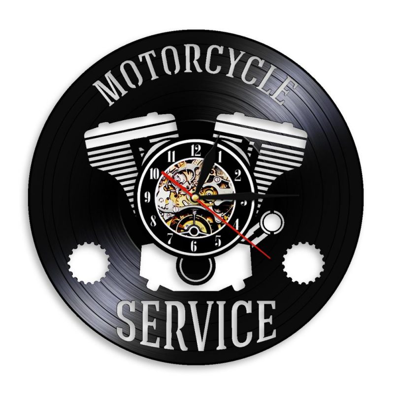horloge vinyle moteur de moto 5
