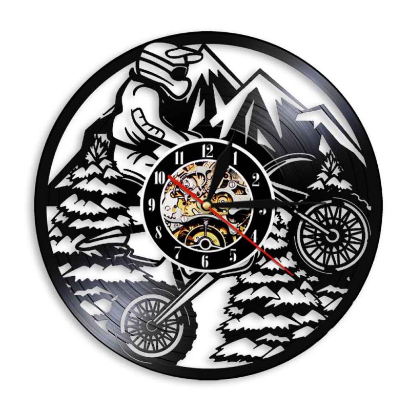 horloge vinyle moto tout terrain 10
