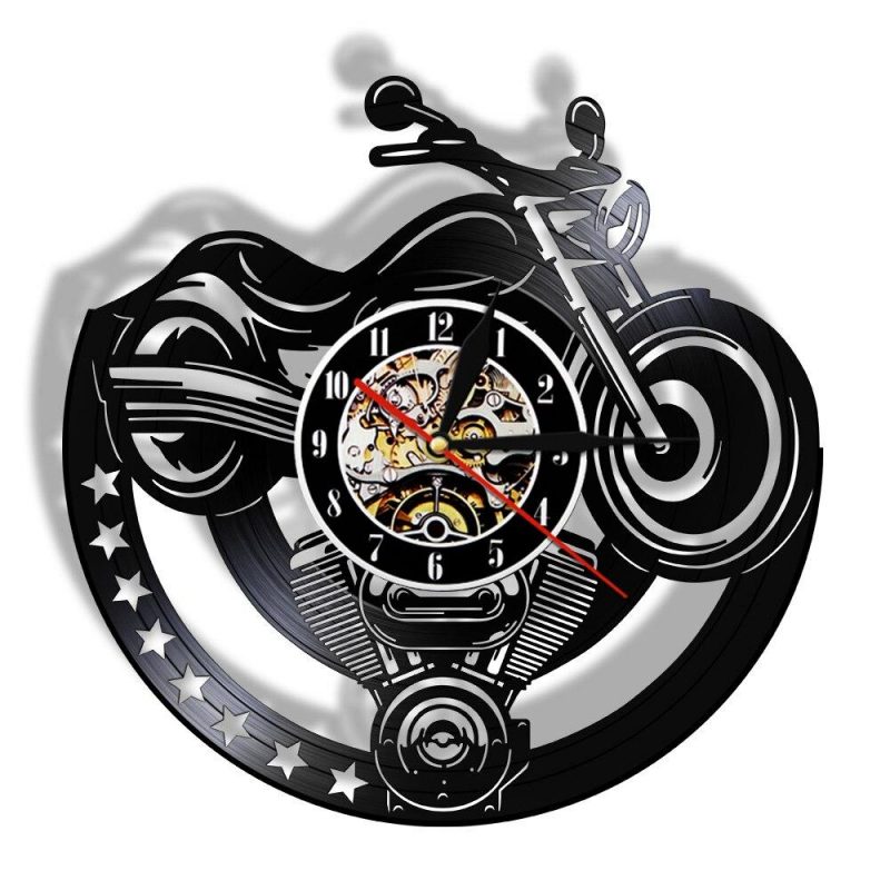 horloge vinyle moto vintage 5