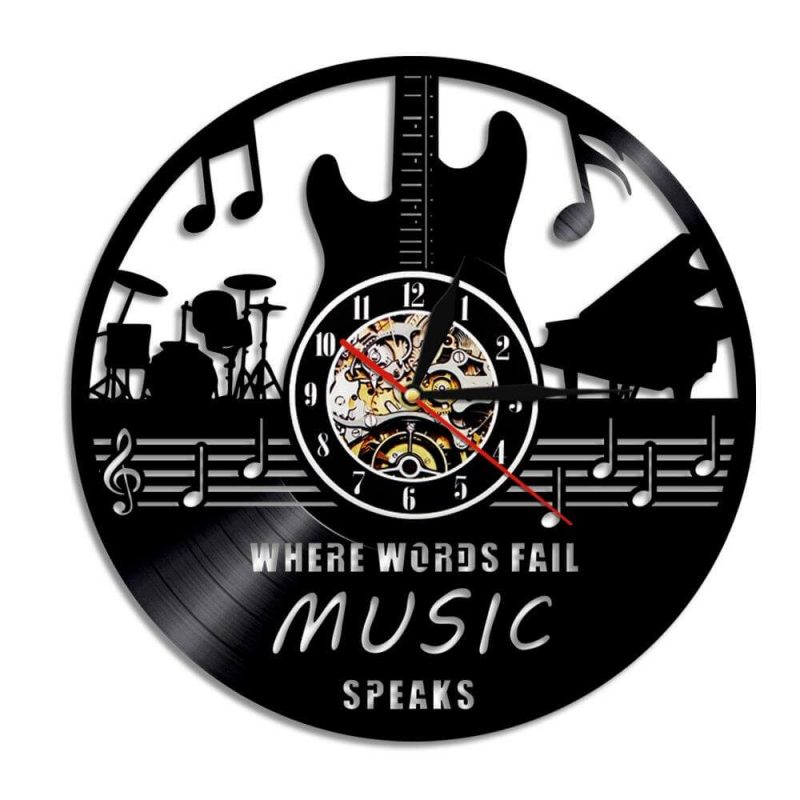 horloge vinyle musique
