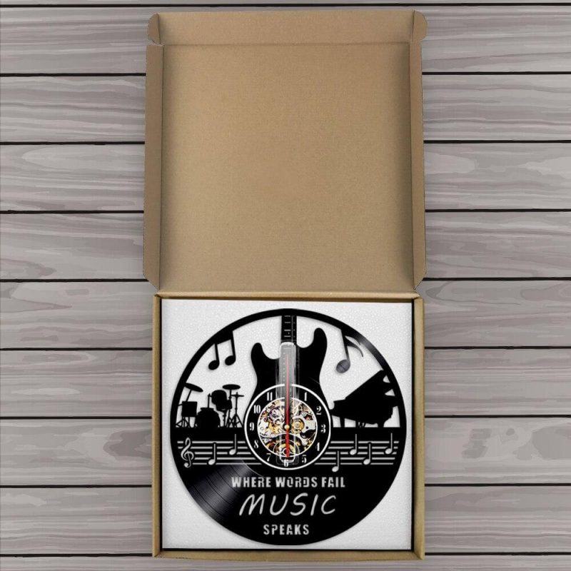 horloge vinyle musique