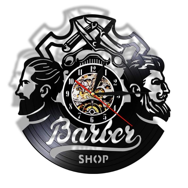 horloge vinyle salon de coiffure 8