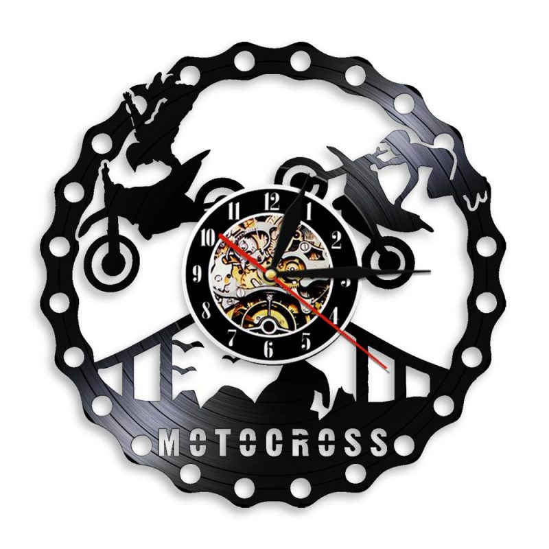 horloge vinyle saut en moto 9