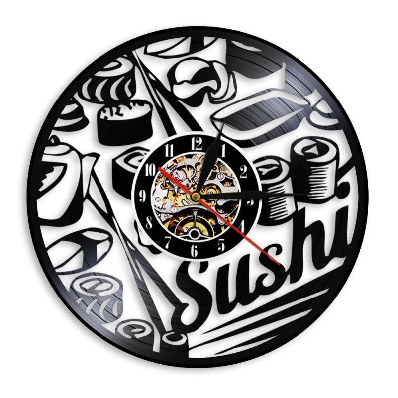 horloge vinyle sushi 12