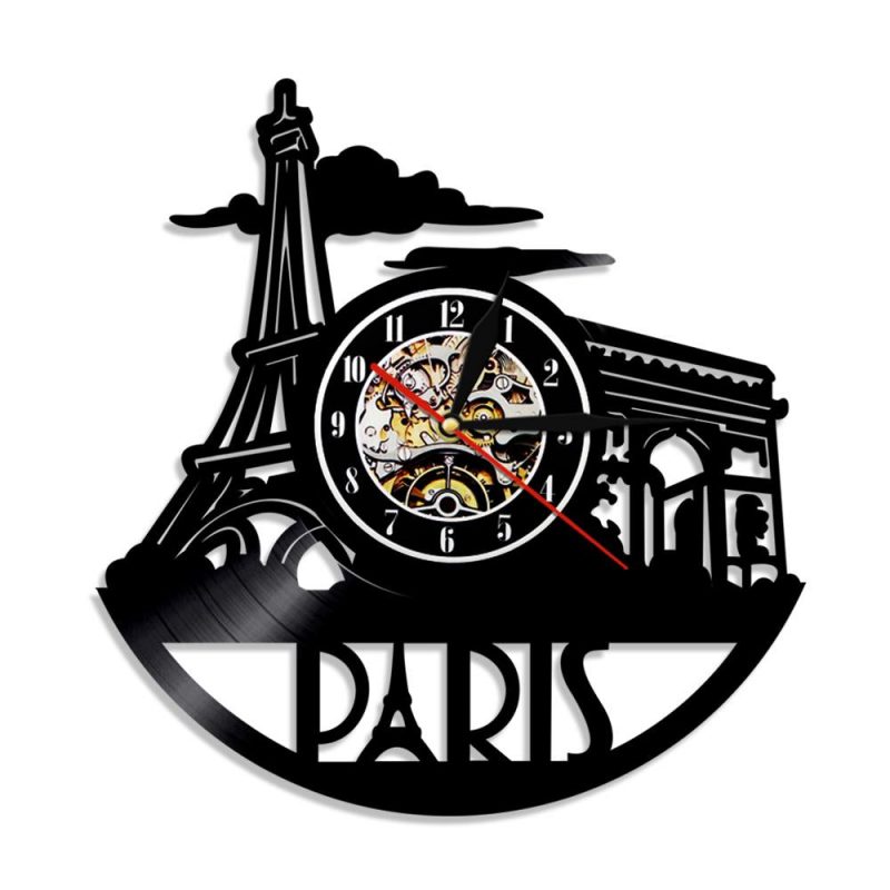 horloge vinyle tour eiffel 9