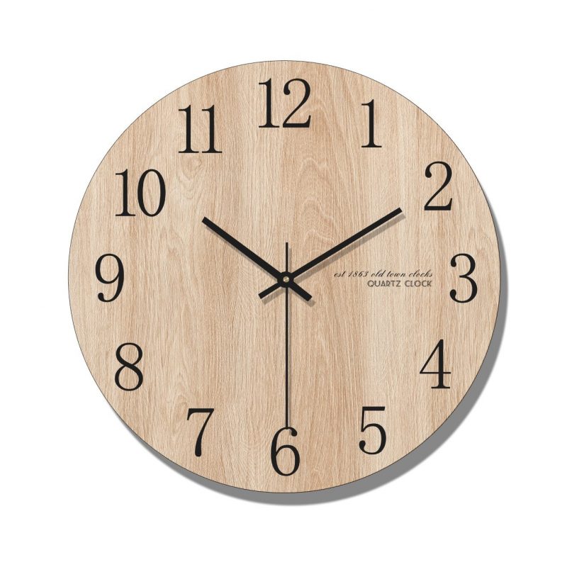 horloge cuisine bois