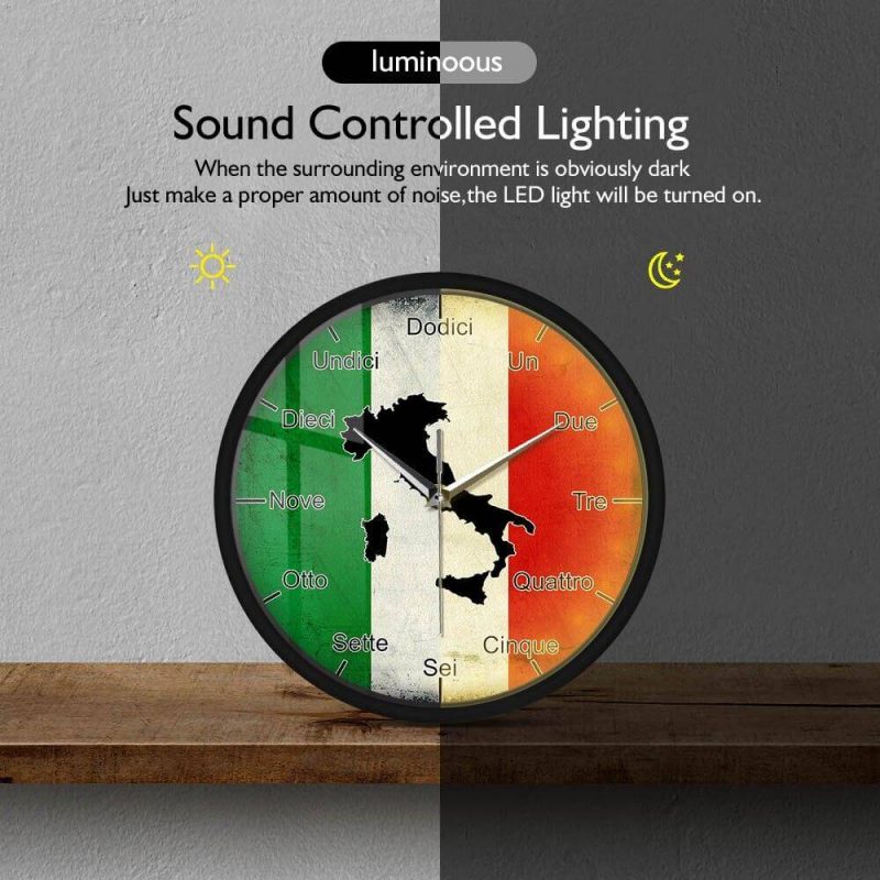 horloge design italien lumineuse