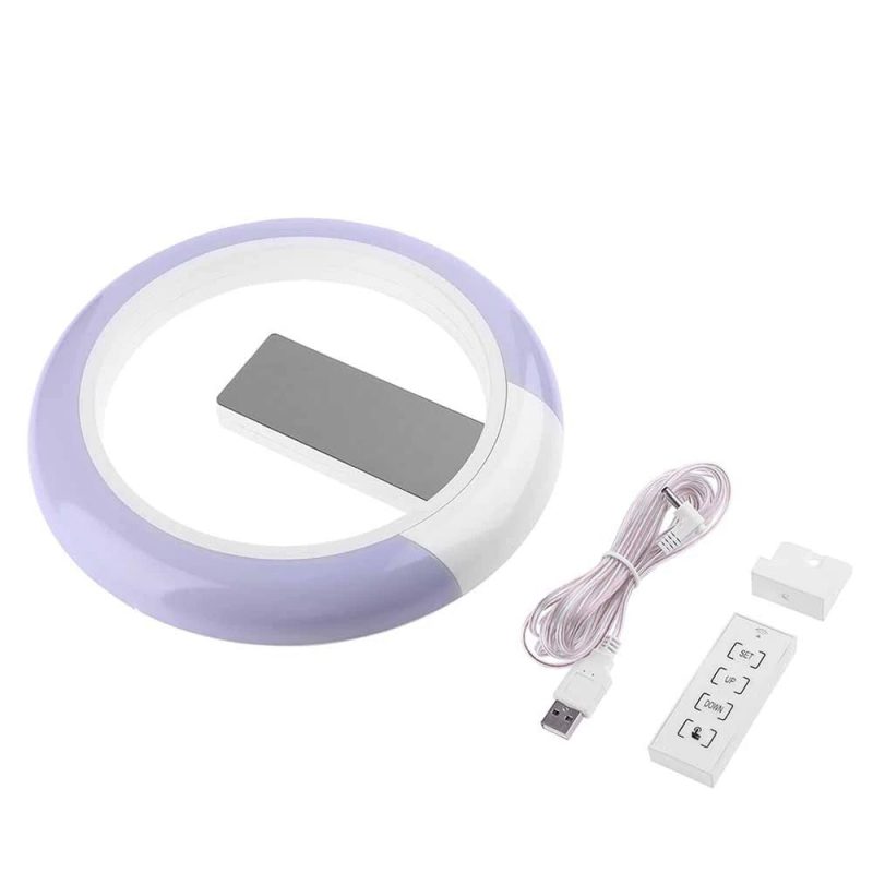horloge design murale led blanc usb