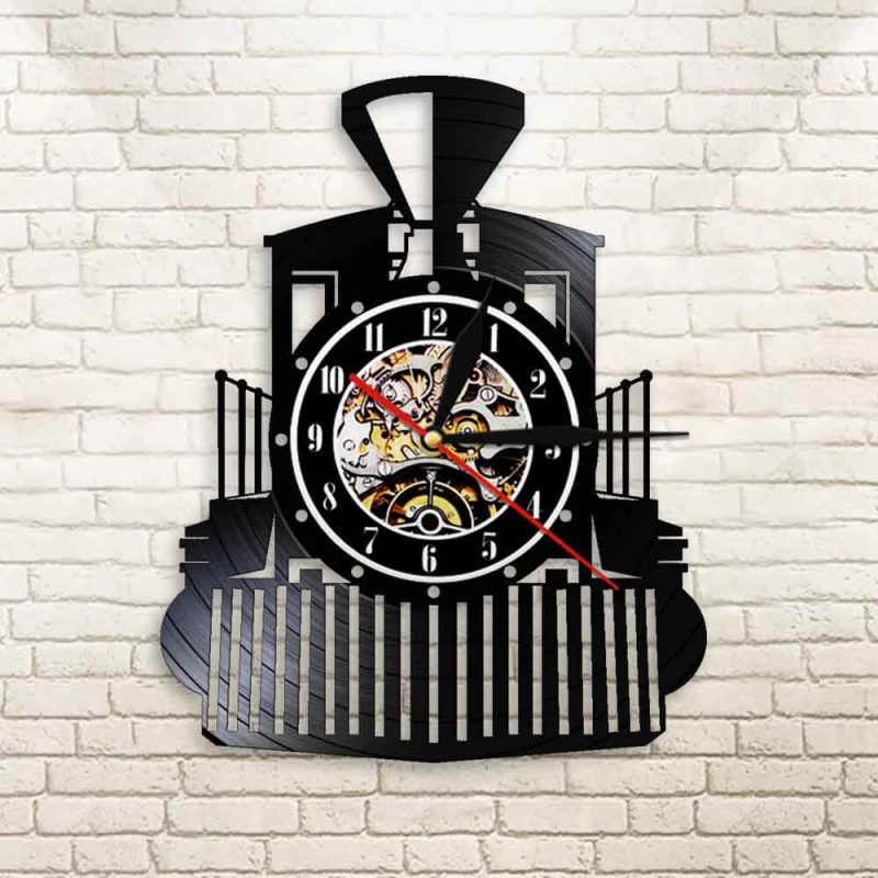 horloge murale train