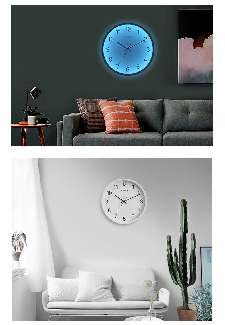 horloge_murale_Lumineuse_led_Bleu_Salle_de_sejour horloge murale Lumineuse led Bleu Salle de sejour