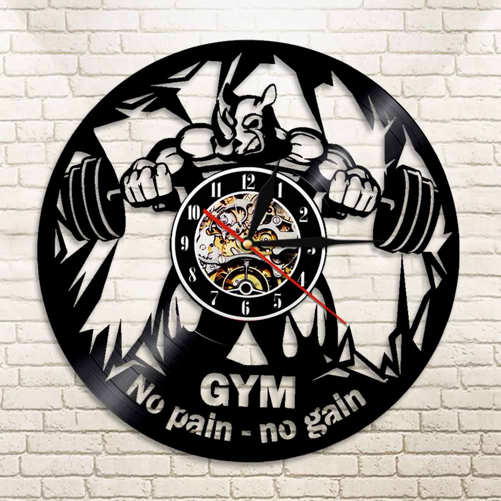 horloge_murale_Vinyle_salle_de_sport_au_mur_du_gymnase_decorative horloge murale Vinyle salle de sport au mur du gymnase decorative