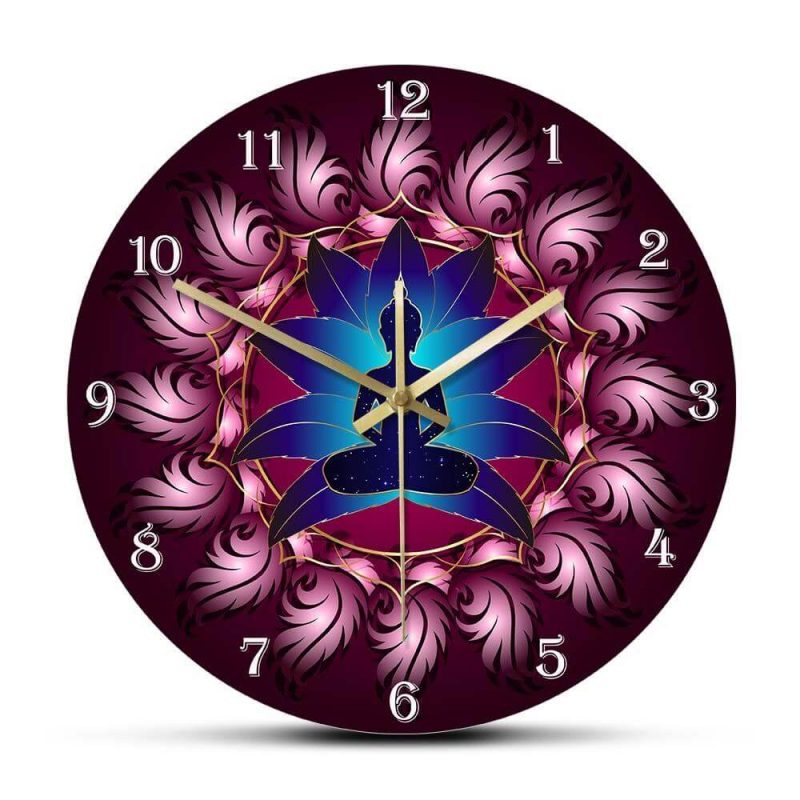 horloge murale bouddha