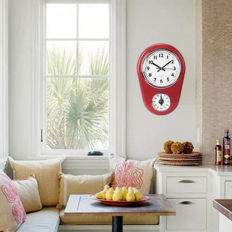 horloge murale cuisine avec minuteur salon