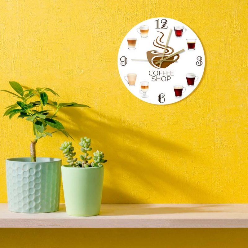 horloge murale cuisine coffee shop tasse cafe deco salon af23b08a 9f67 4551 bd5d fa3e29b8cc8a