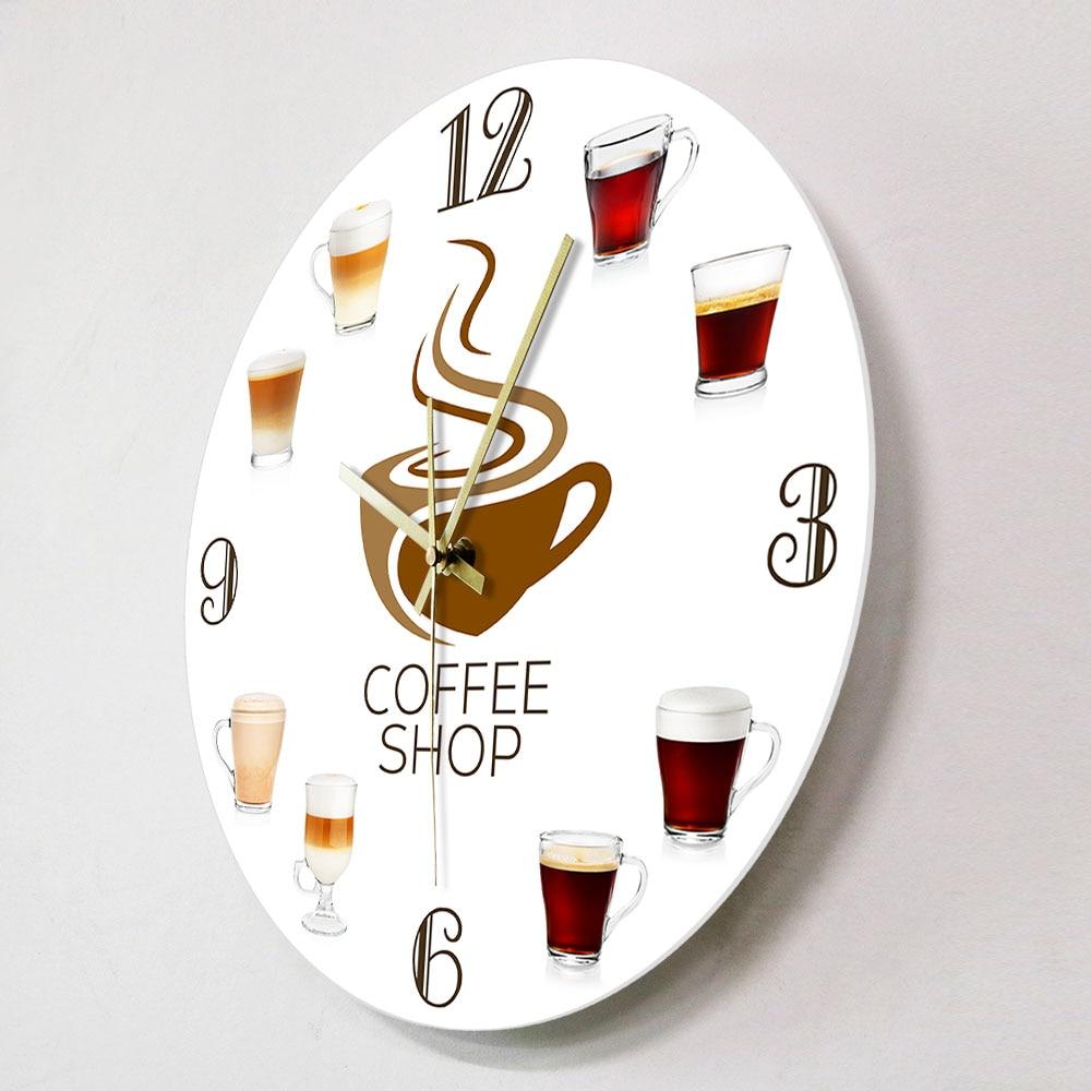 horloge_murale_cuisine_coffee_shop_tasse_cafe_deco_salon_diametre_30cm horloge murale cuisine coffee shop tasse cafe deco salon diametre 30cm