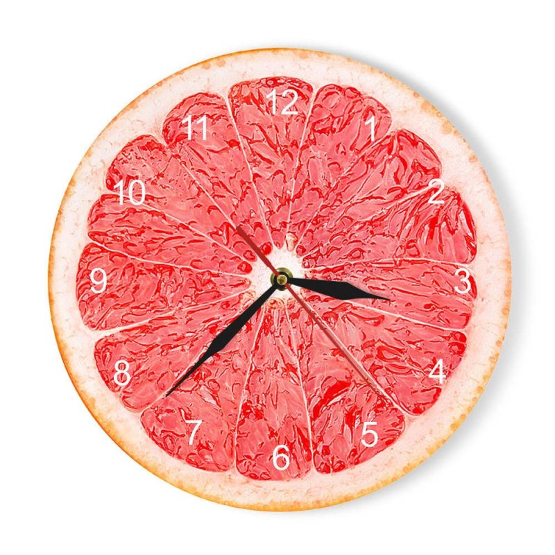 horloge murale cuisine fruit pamplemousse
