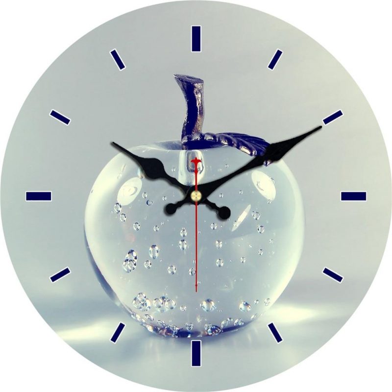 horloge murale cuisine pomme hivers quartz decoration