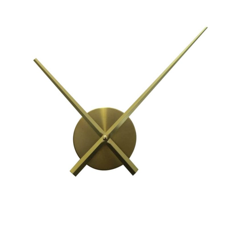 horloge murale design aiguille dore or