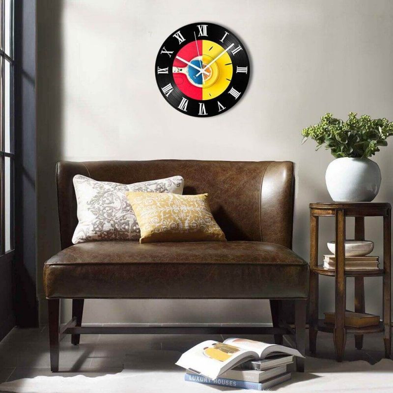 horloge murale design belgique vinyle