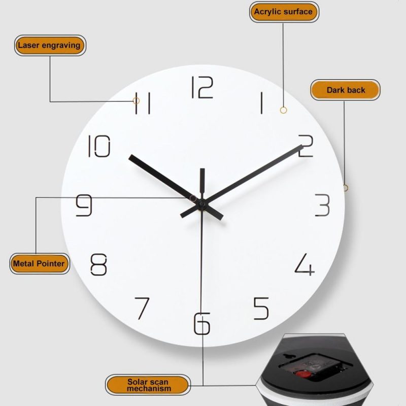 horloge murale design blanche cadran