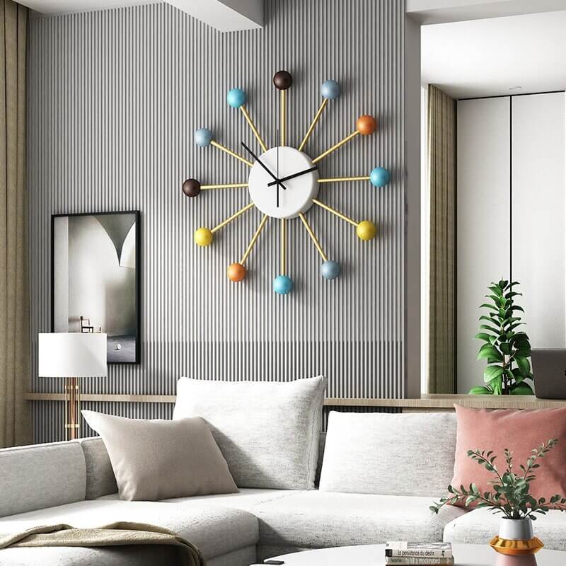 horloge murale design colore