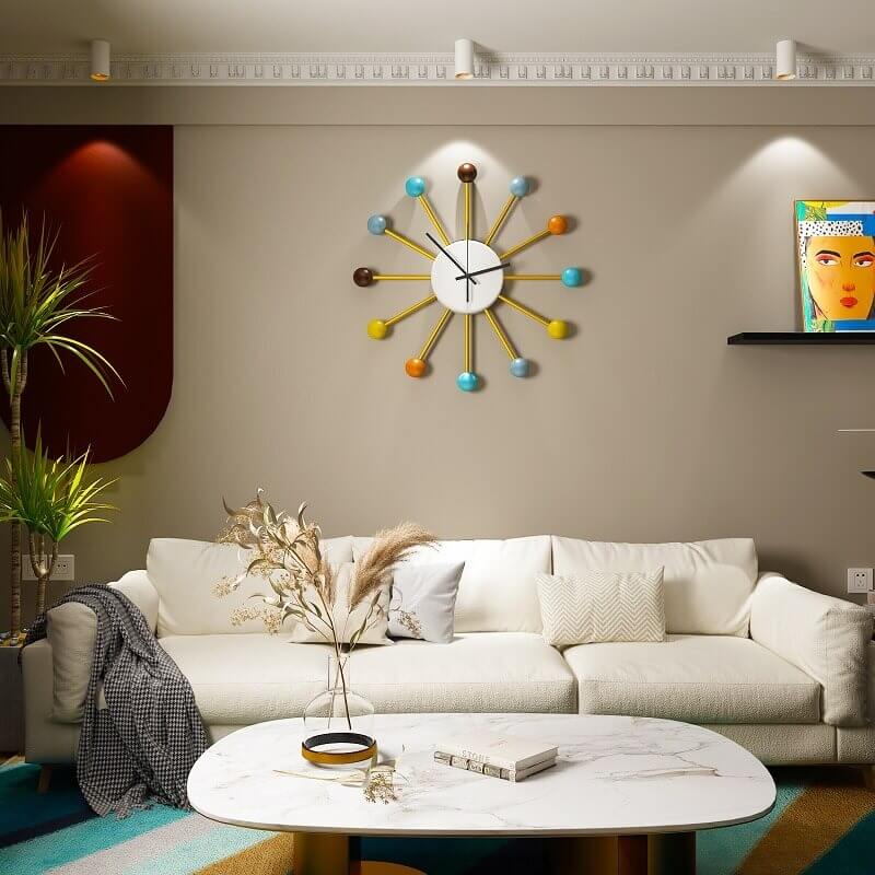 horloge murale design colore couleur