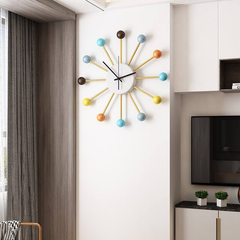 horloge murale design colore decorative