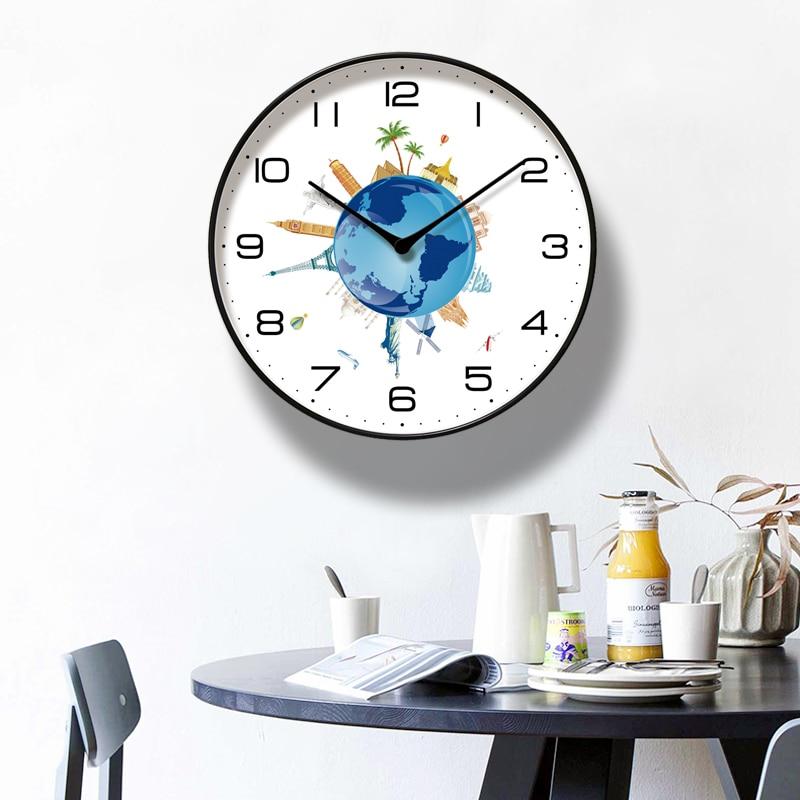 horloge murale design london paris new york cadran