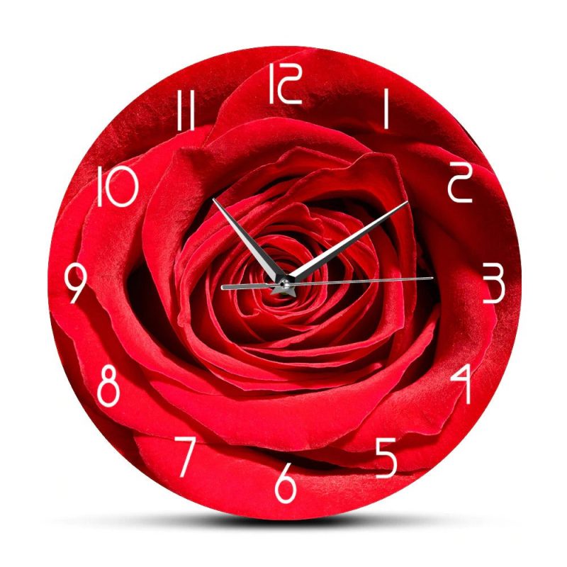 horloge murale design rouge