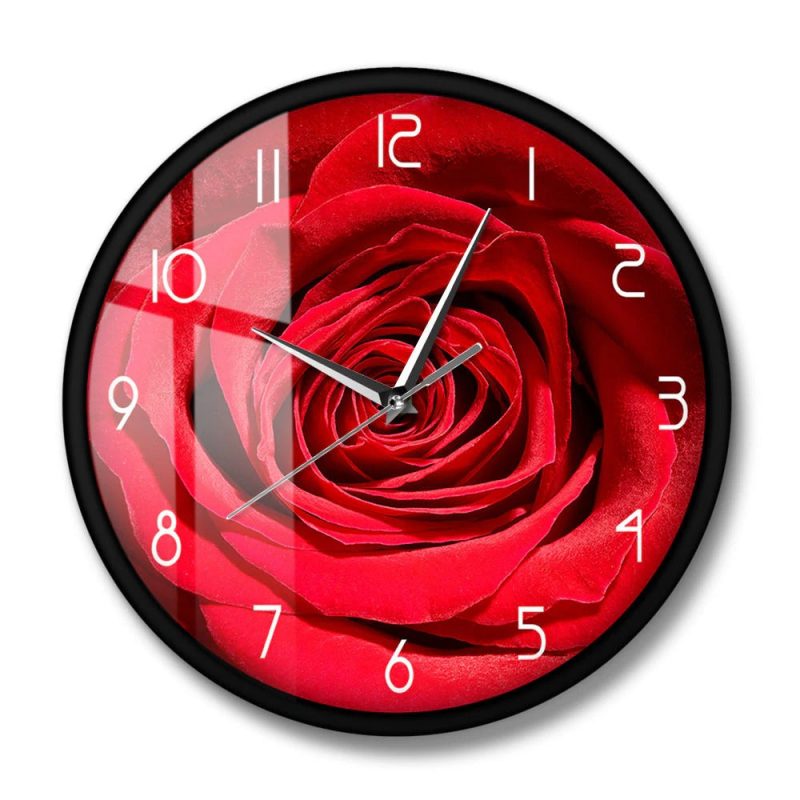 horloge murale design rouge 1