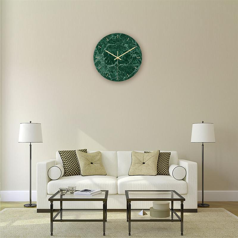 horloge murale design sans chiffre a quartz verte