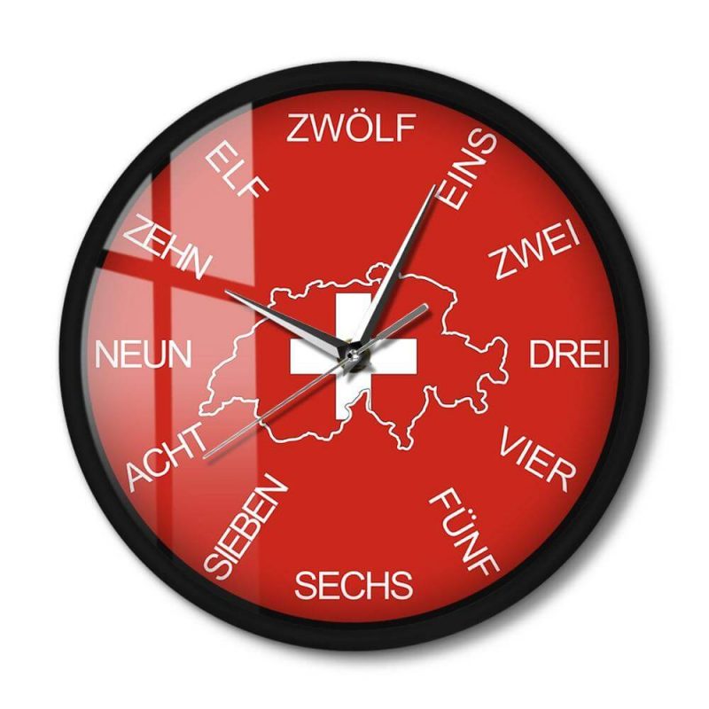 horloge murale design suisse
